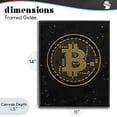 thumbnail image 4 of Stupell Industries Art Deco Bold Golden Digital Currency Black Framed Giclee Art, 11 x 14, by Svetlana Aleynikova, 4 of 8