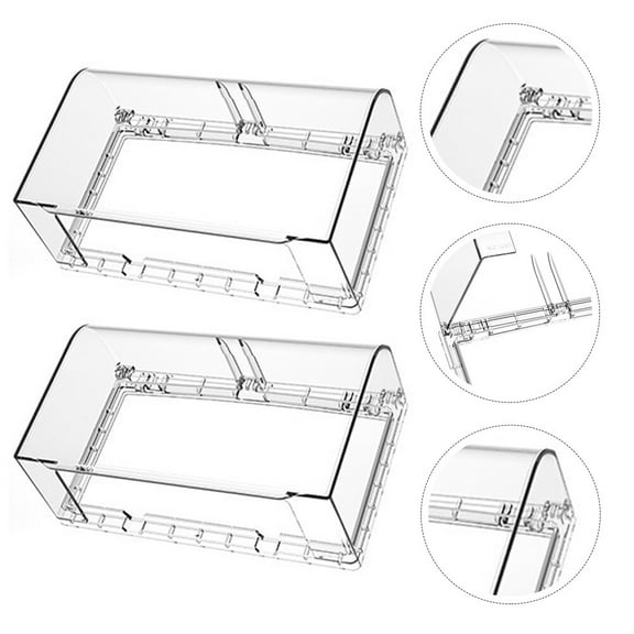 FONWILYO 2Pcs Punch Free Design Socket Protectors For Bathroom Kitchen Wall Outlets