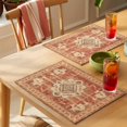 thumbnail image 4 of Burnt Orange Bohemia Placemats Set of 6 Tribal Vintage Boho Place Mats Table Mats Kitchen Dining Home Outdoor Party Table Decoration, 4 of 9