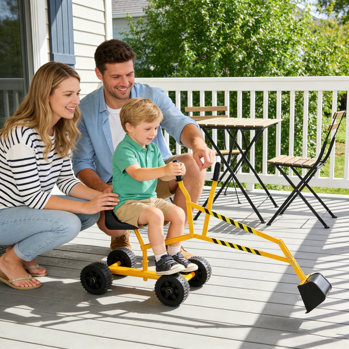Children's metal trolley, Load-bearing capacity: 33LBS,children's heavy vehicle, metal structure two-wheeled trolley, steel pallet, can be used in gardens, loading leaves, soil, sand, etc. (red)