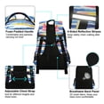 thumbnail image 4 of FORMRS Kids School Backpack Elementary Student Unisex Travel Bookbag with Reflective Stripes, Red Hand Drawn Sailboats, 4 of 7