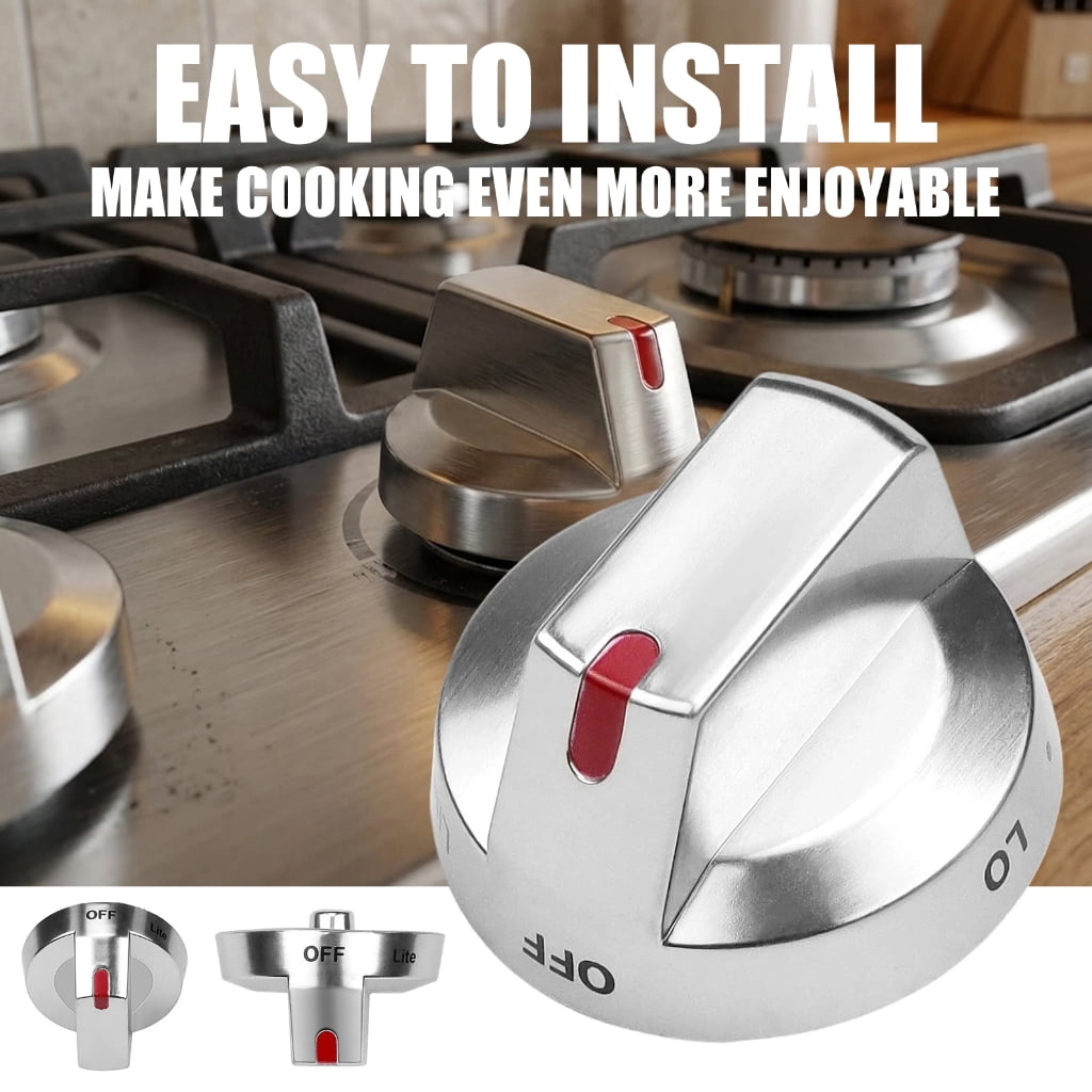 7829 Metal Gas Stove Control Handle Replacement Part Easy Installtion Repairing Knob Steel Texture for Various Models