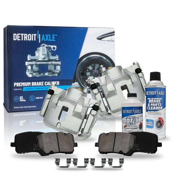 Detroit Axle - Front Brake Kit for 2003-2008 Pontiac Vibe Toyota Corolla Matrix, Disc Brake Calipers Ceramic Brake Pads 2004 2005 2006 2007 Replacement