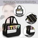 thumbnail image 4 of Bolsa de maquillaje SIMBOOM Clear Letter Black Talla L impermeable, 4 of 8