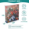 thumbnail image 3 of FORMRS 3 Ring Binder with Pockets 1.5" D-Rings Clip Board 200 Sheets Capacity, Red Vibrant Flowers, 3 of 8