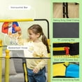 thumbnail image 6 of Qaba 4.6' Kids Trampoline with Basketball Hoop, Horizontal Bar, 55" Indoor Trampoline with Net, Small Springfree Trampoline Gifts for Kids Toys, Ages 3-10, 6 of 9