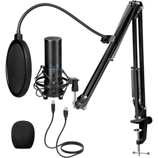 FIFINE K669B Black USB Condenser Microphone For PC Mac  Studio -  Open Box