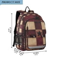thumbnail image 2 of FORMRS Unisex School Backpack 17" Student Travel Bag with Laptop Compartment, Star Spangled Squares, 2 of 7