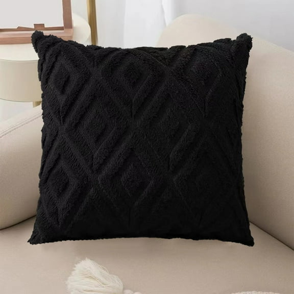 Vikakiooze Flower Pillow Cover Faux Lambswool Cushion Cover Sofa Pillow Cushion