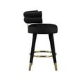 thumbnail image 6 of Meridian Furniture Fitzroy Black Velvet Counter Stool (Set of 2), 6 of 8