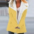 thumbnail image 4 of Winter Fall Hooded Jackets for Women Casaul Fashionable Long Sleeve Solid Pocket Cardigan Button Top Sweater Knit Blouse Plush Plus Size Jacket Coat, 4 of 4