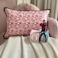 thumbnail image 5 of Decorative Pink 12"x14" (30x35 cm) Lumbar Pillow Cover, Faux Leather Printed & Terrazo Oblong Pillow, Abstract Pattern Modern Style - Terrazo Fun Pink, 5 of 10