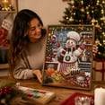 thumbnail image 7 of Snowman Pearl Diamond Painting Kit 12X8 in, Therapeutic Art Canvas, Holiday Christmas Gift & Kitchen Wall Decor for Women, 7 of 7