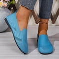 thumbnail image 4 of Bkhluea Women Breathable Knit Slip-On Flats Lightweight Comfortable Footwear For Daily Travel Outdoor Activities, 4 of 7