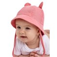thumbnail image 3 of Biekopu Baby Bucket Hat, Solid Color Fisherman Cap Sun-Resistant Hat with Ear Decors for Spring Summer, 3-12 Months, 3 of 3