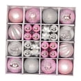 thumbnail image 1 of Juego de 44 Piezas de Adornos de Bolas de Navidad, Gotas Colgantes, Adornos Colgantes Livianos para de Navidad para Halloween, Cafés Y Vacacione Plata Rosa, 1 of 6