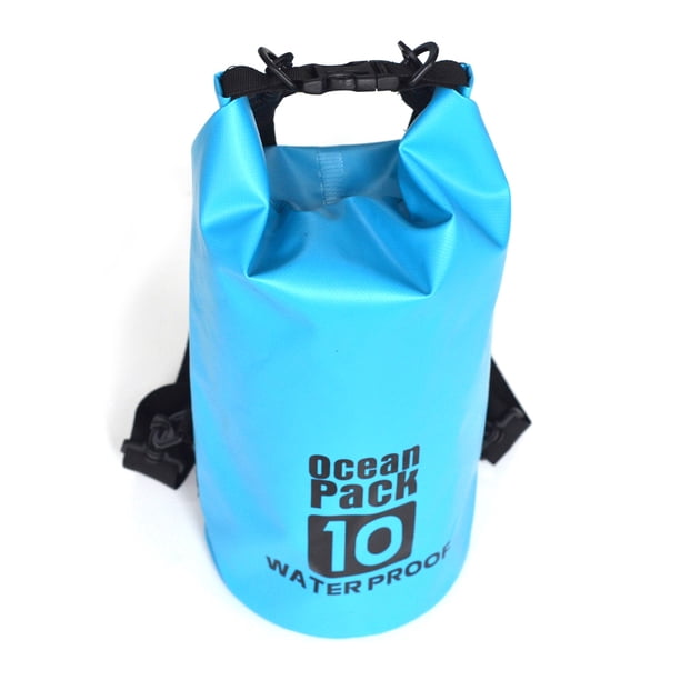 Yuarrent Bolsa impermeable, ligera, duradera, correas de almacenamiento, saco seco de Color sólido, deportiva, senderismo, vela, bolsa para Deportes acuáticos Azul Yuarrent OD028767-05