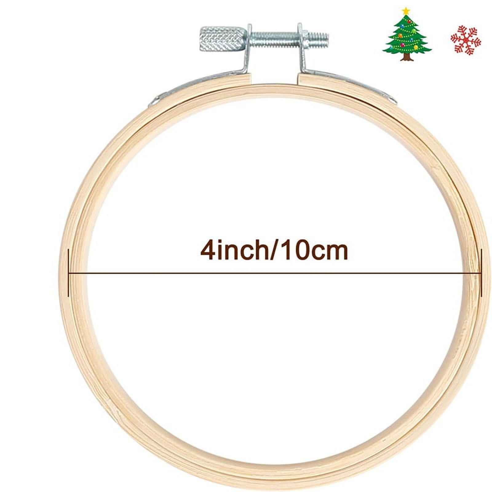 48Pieces 4Inch Embroidery Hoop Mini Embroidery Hoop Bamboo Round Hoop for DIY Craft Needlework, Sewing and Crafts 10cm
