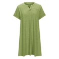 thumbnail image 4 of Patlollav Womens Dresses,Women'S Oversized Casual Loose Summer Solid Color V-Neck Short Sleeved Dress, 4 of 6