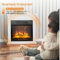 thumbnail image 5 of VINGLI 18" Electric Fireplace Inserts with APP & Remote Control, 1400W Recessed Stove Heater with 8H Timer, 6 Flame Colors, 5 Brightness for Indoor Use, ETL, 5 of 7
