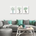 thumbnail image 3 of Canvas Wall Art Paintings For Kitchen Dining Room Family Wall Decor For Bedroom Wall Decoration For Living Room Office Decor Green Leaf Vase Wall Pictures Artwork For Home Walls 3 Piece, 3 of 6