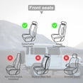 thumbnail image 5 of (Front Seats)Car Seat Covers for Jeep 99% Car Models,Artificial Leather Seat Covers for Cars,Waterproof Car Interior Seat Cushions(Gray and White,Luxury), 5 of 6
