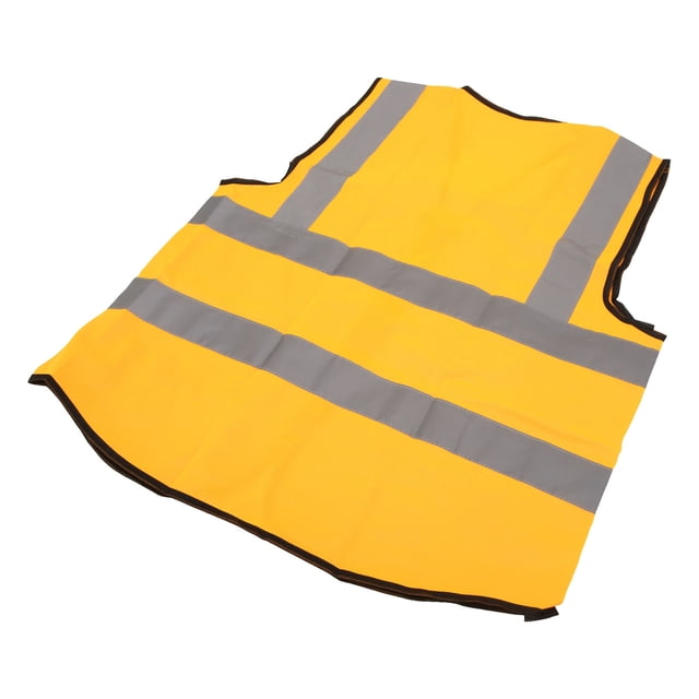Chaleco reflectante de seguridad Múltiples bolsillos Chaleco de seguridad frontal con cremallera impermeable de alta visibilidad para Guardian Yellow