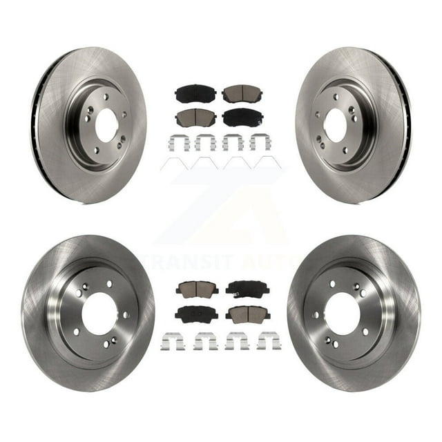 CMX Front Rear Disc Brake Rotors and Ceramic Pads Kit for Car 2016 Hyundai Sonata GAS engine with Electric Parking K8C-101135