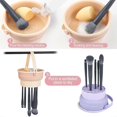 thumbnail image 5 of Makeup Brush Cleaner Mat Silicone Makeup Brush Cleaning Bowl with Drying Holder Brush Cleaning Scrubber Tool As Shown, 5 of 5