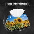 thumbnail image 5 of Logiee Sky Golden Sunflower Field B Print Tissue Box Cover,Stylish Tissue Box Holder Decorative Tissue Cover for Bathroom Toilet Bedroom Living Room Table Desk Office, 5 of 7