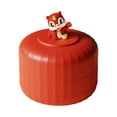 thumbnail image 3 of Organizador de almacenamiento de alimentos, decoración china de Año Nuevo, plato de frutas multiusos Rojo Grande 3 capas, 3 of 9
