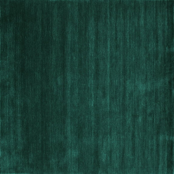 Ahgly Company Machine Washable Indoor Square Abstract Turquoise Blue Contemporary Area Rugs, 8' Square