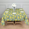 thumbnail image 3 of Yellow Lemon Fruit Leaves White Pattern Square Tablecloth,Waterproof Square Table Cover,Wipeable Spillproof Washable Table Cover for Home Kitchen Party Decor 42"X42"(107x107cm), 3 of 6