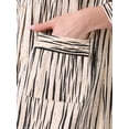 thumbnail image 5 of DARING DIVA Women's Striped Button Down Long Sleeve Pajama Dress S Black Stripe, 5 of 6