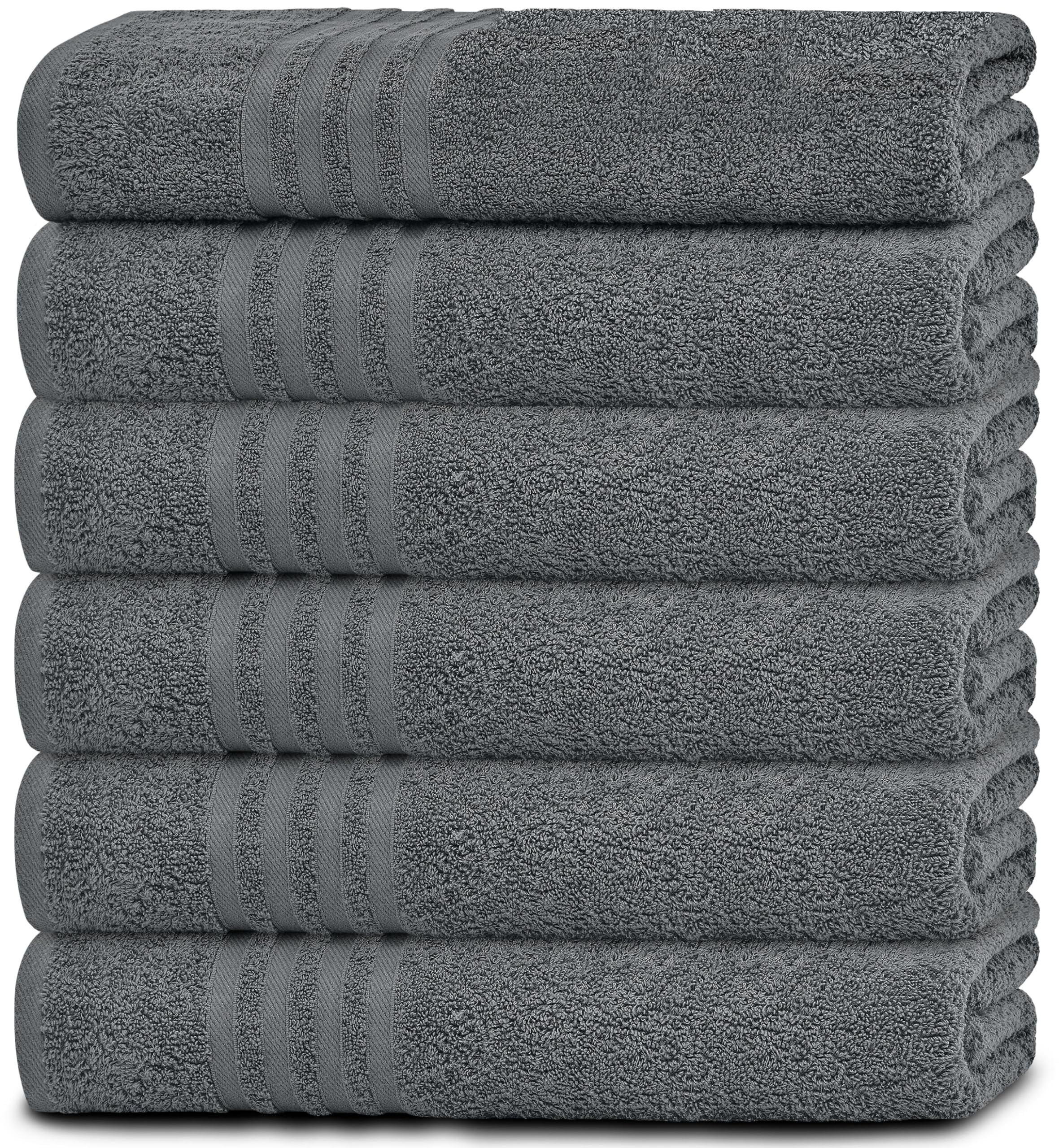 White Classic Wealuxe Small Bath Towels 22x44 In 100 Cotton Lightweight Thin White Bath Towels for Gym Spa Saloon Soft Thing Towels Multipurpose 6 Pack White Walmart