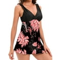 thumbnail image 6 of Hanerdun Women 2PCS Tankini Set Female Printed Swimsuits Beachwear Pink Flower M, 6 of 6