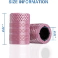 thumbnail image 4 of Tire Valve Stem Caps, Pink, 4 pcs/Pack, Anodized Aluminum Tire Valve Cap Set, Corrosion Resistant, Universal Stem Covers for Cars Trucks Motorcycles SUVs and Bikes, 4 of 5