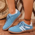 thumbnail image 3 of Rokment Women's Vintage Leopard Running Skate Shoes Comfortable Casual Color Block Lace up Low Top Walking Flat Tennis Sneakers Outdoor Athletic Trainers, 3 of 7