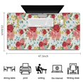 thumbnail image 5 of Long Mouse Pads for Desk,Pioneer Flower Floral Print Pattern Desk Mats on Top Of Desks, Desk Mouse Pad Extra Large with 3mm Non-Slip Base and Stitched Edge for Gaming,Office,Work,Home 47.3"x23.6", 5 of 6