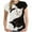 Black, variant on Babysbule Womens Shirts Womens Fashion 3D Cat Print Casual Cotton T-Shirt Summer Short Sleeve O-neck T Shirts