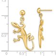 thumbnail image 4 of Diamond2Deal 14k Yellow Gold Polished Gecko Dangle Earrings for Women (L- 1.15 in, W-0.6 in), 4 of 4
