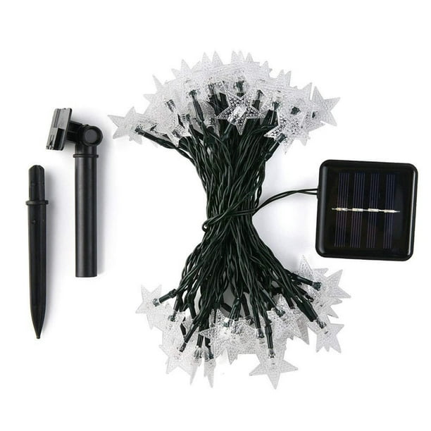 Eyfqtcs Solar Star String Lights Outdoor Fairy Garland Lamp Festival Decor (30Led)