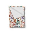 thumbnail image 2 of Cats Soft Flannel Fleece Blanket, Cheerful Sketch Art of Kittens in Pastel Colors and Different Positions Kids Animals, Cozy Plush for Indoor and Outdoor Use, 50" x 60", Multicolor, by Ambesonne, 2 of 5