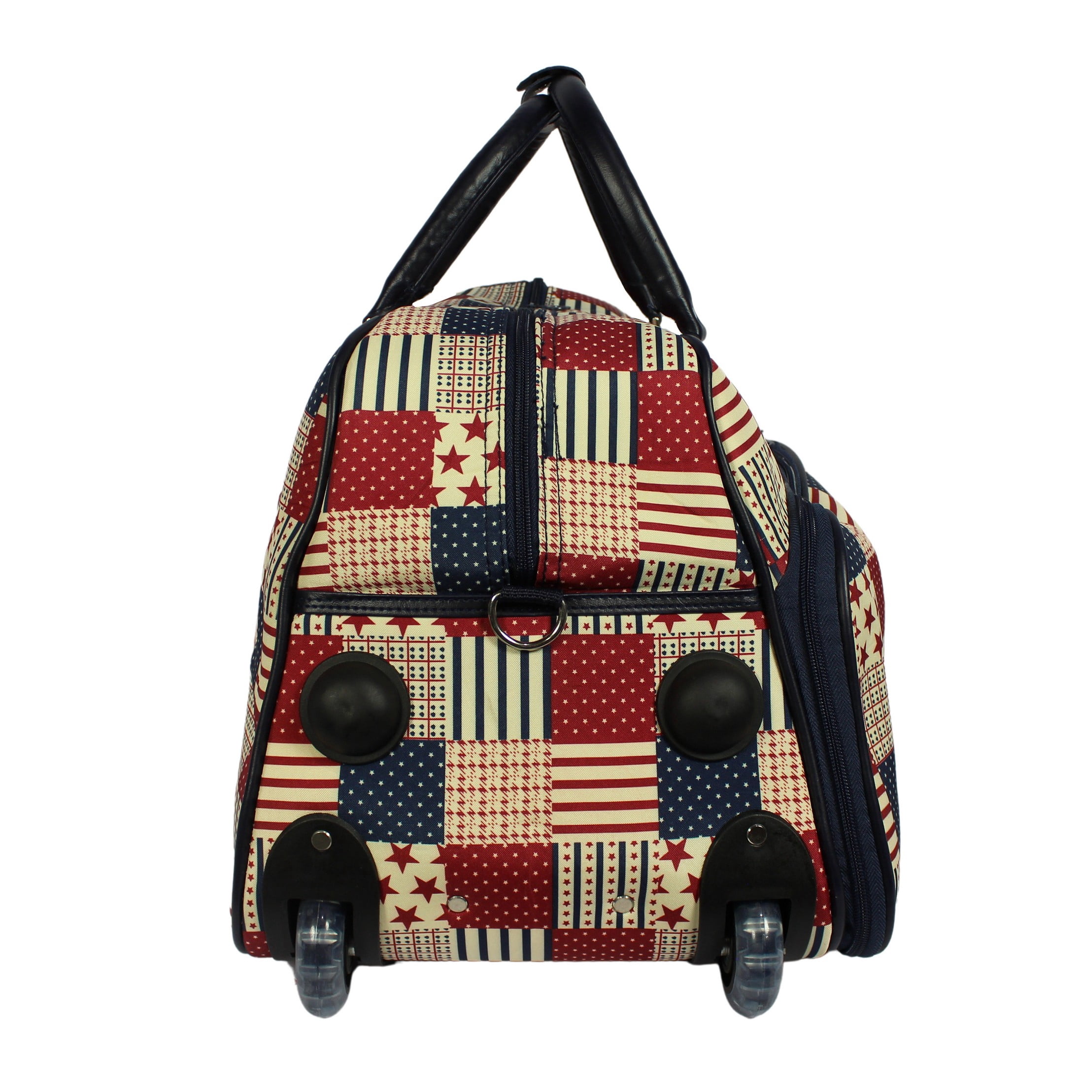 CalBags Classic Prints 21-Inch Carry-On Rolling Duffel Bag - Flag