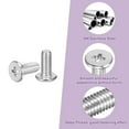 thumbnail image 4 of M4x10mm Flat Round Head Phillips Head Screws, 120Pack 304 Stainless Steel, Full Thread, Bright Finish, 4 of 7