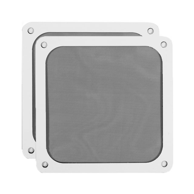 80mm 90mm 120mm 140mm Magnetic Frame PVC PC Fan Dust Filter Dustproof Case Computer Mesh Cooling Ultra Fine Dustproof Cover 2Pcs White 8cm