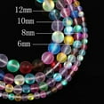 thumbnail image 6 of HOOUN 6-10MM Austria Rainbow Moonstone Smooth Round Loose Beads for Jewelry Making DIY-Matte White-10mm, 6 of 9
