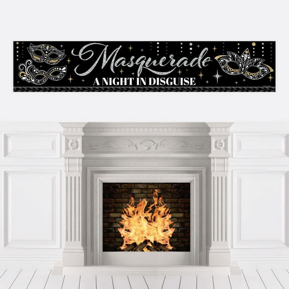 Big Dot of Happiness Masquerade - Mask Party Decorations Party Banner