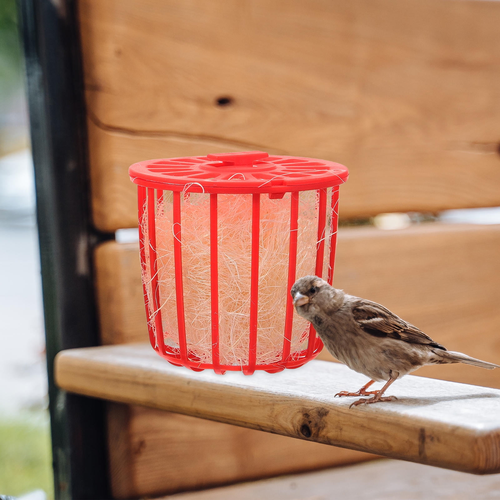 LOLIPPYY 2-Pack Plastic Hanging Bird Nest Container for Parrots and Finches with Comfortable, Design