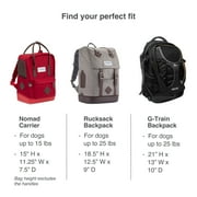 Kurgo G-Train - Dog Carrier Backpack for Small Pets - Cat & Dog Backpack for Hiking, Camping or Travel - Chest Straps & Hip Belt - Reflective - Two Water Bottle Sleeves - Waterproof Bottom (Black)